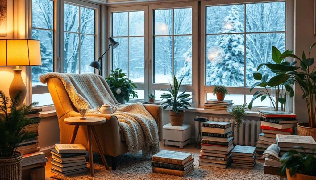 Cozy reading nook