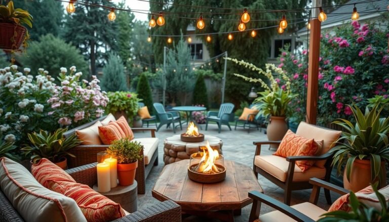 cozy patio styling