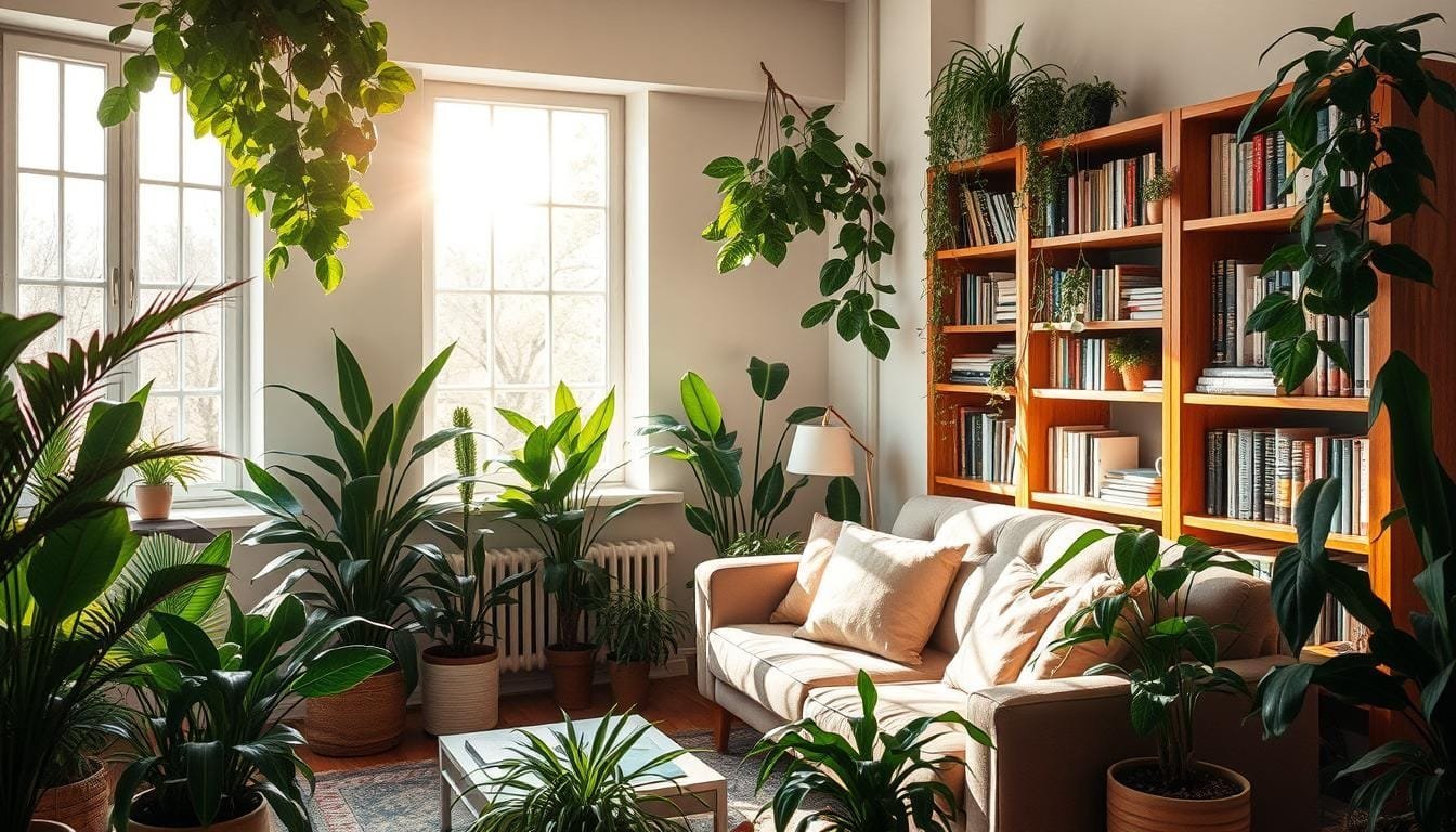 indoor plants cozy home