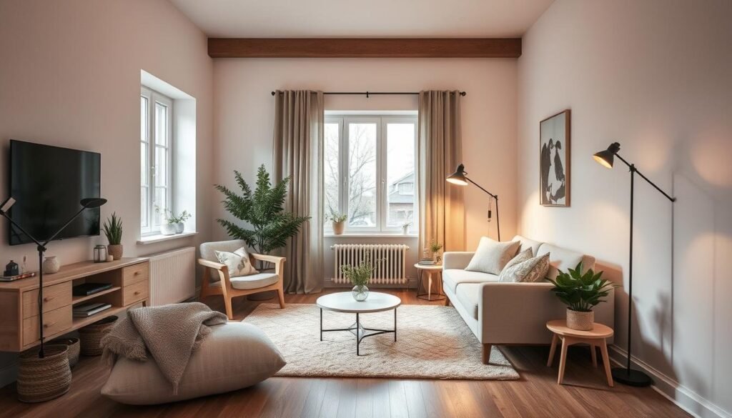 Small Scandinavian Living Room lighting Small Scandinavian Living Room lighting