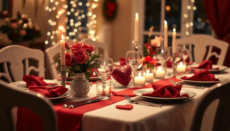 Valentine's Day dinner decor