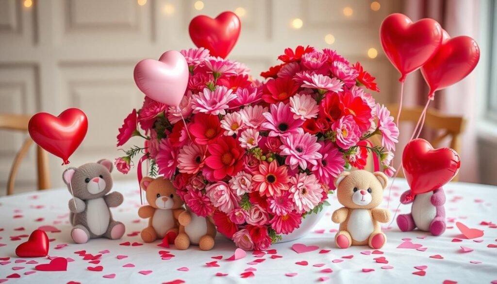 Valentine's Day table centerpieces Valentine's Day table centerpieces