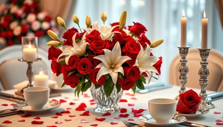 Valentine's Day table centerpieces