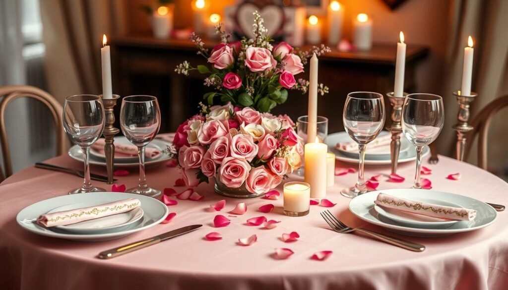 Valentine's Day table setting Valentine's Day table setting