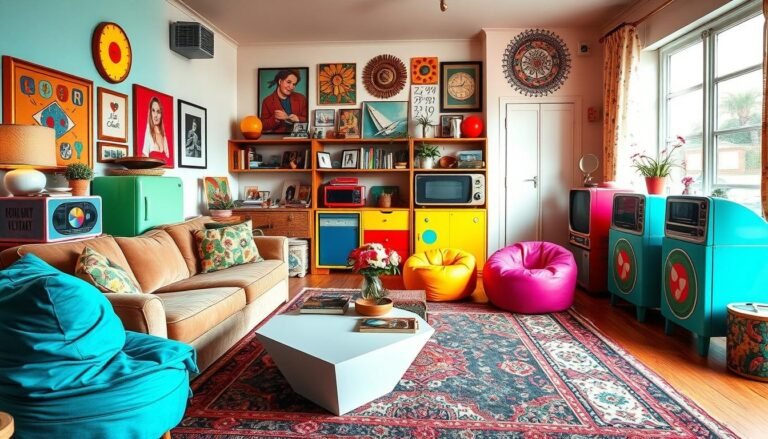 eclectic mix of styles for 90s home decor