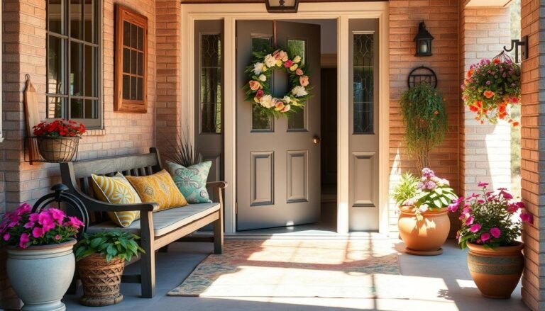 spring home decor entryway
