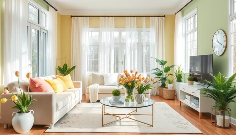 spring home decor living room