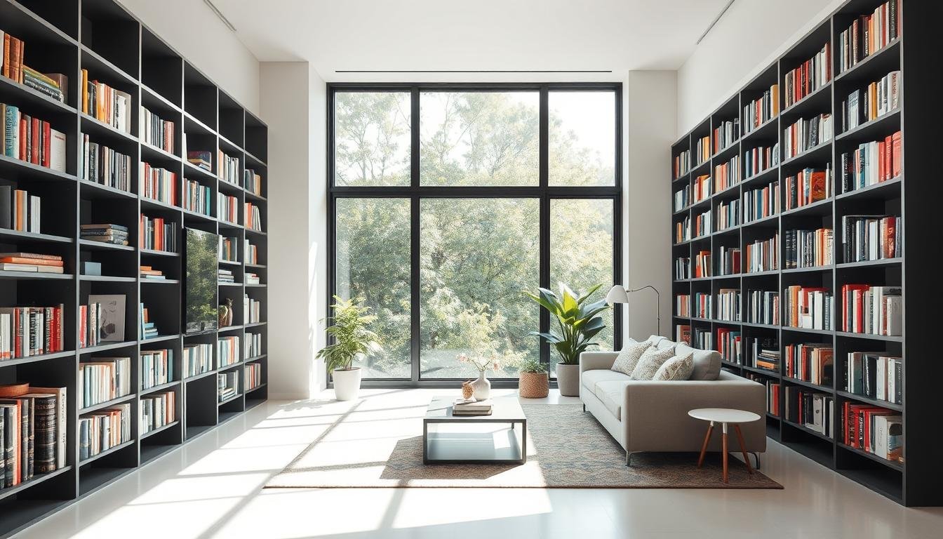 Bookshelves in Living Room