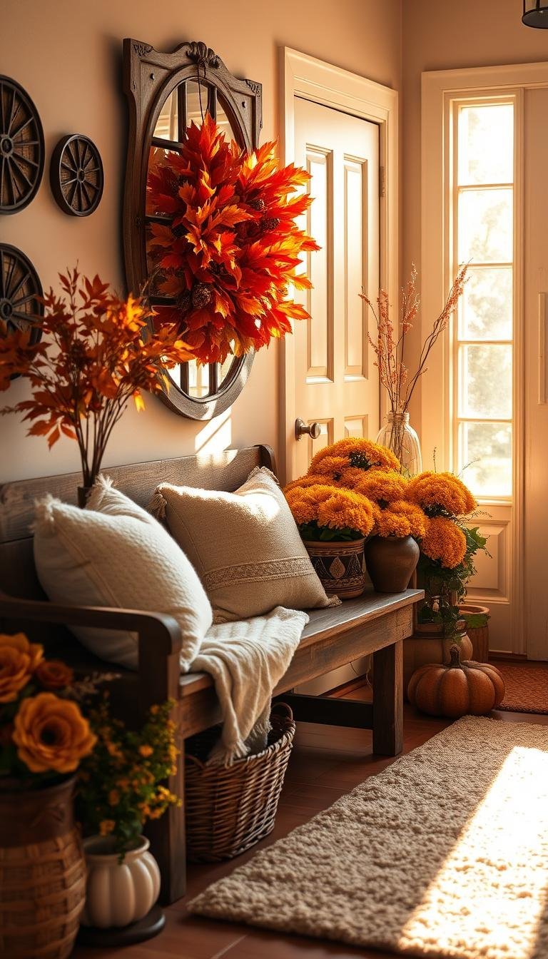autumn home decor entryway