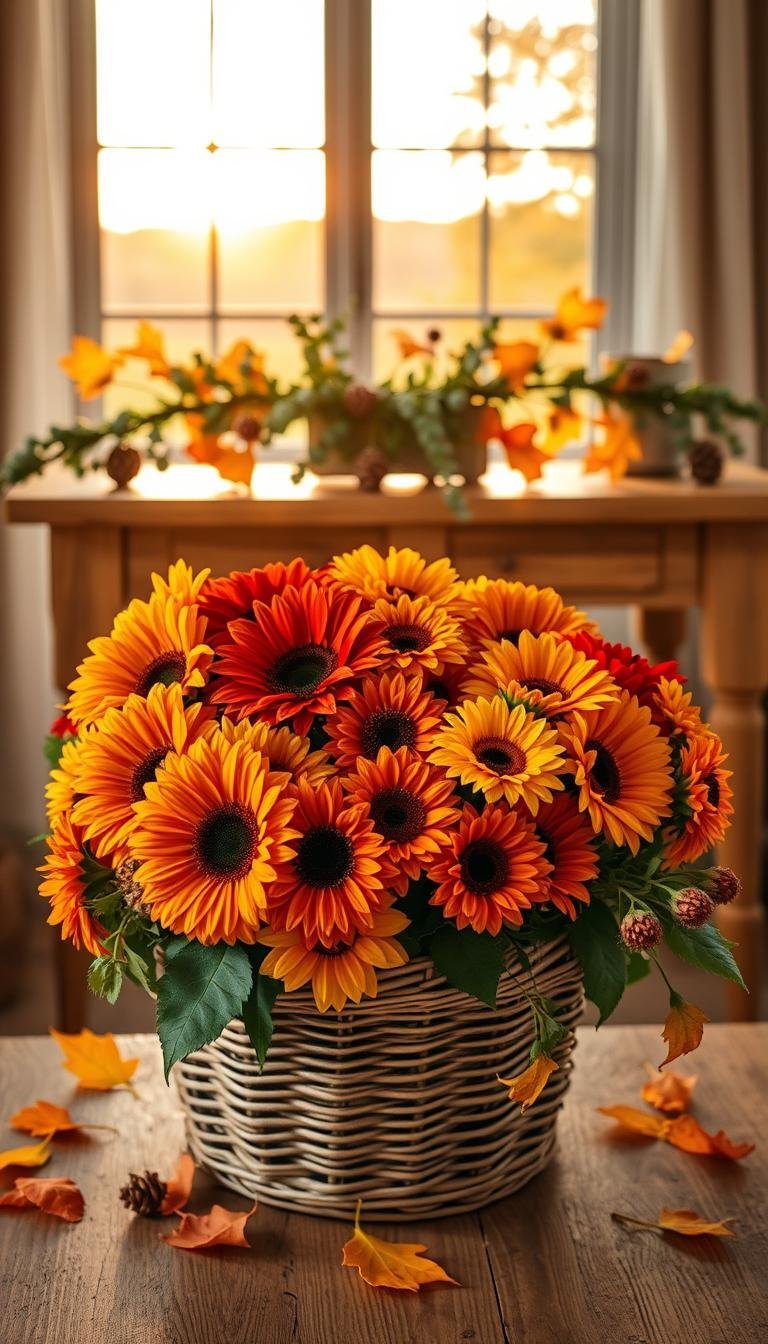 autumn home decor flowers, autumn home decor floral