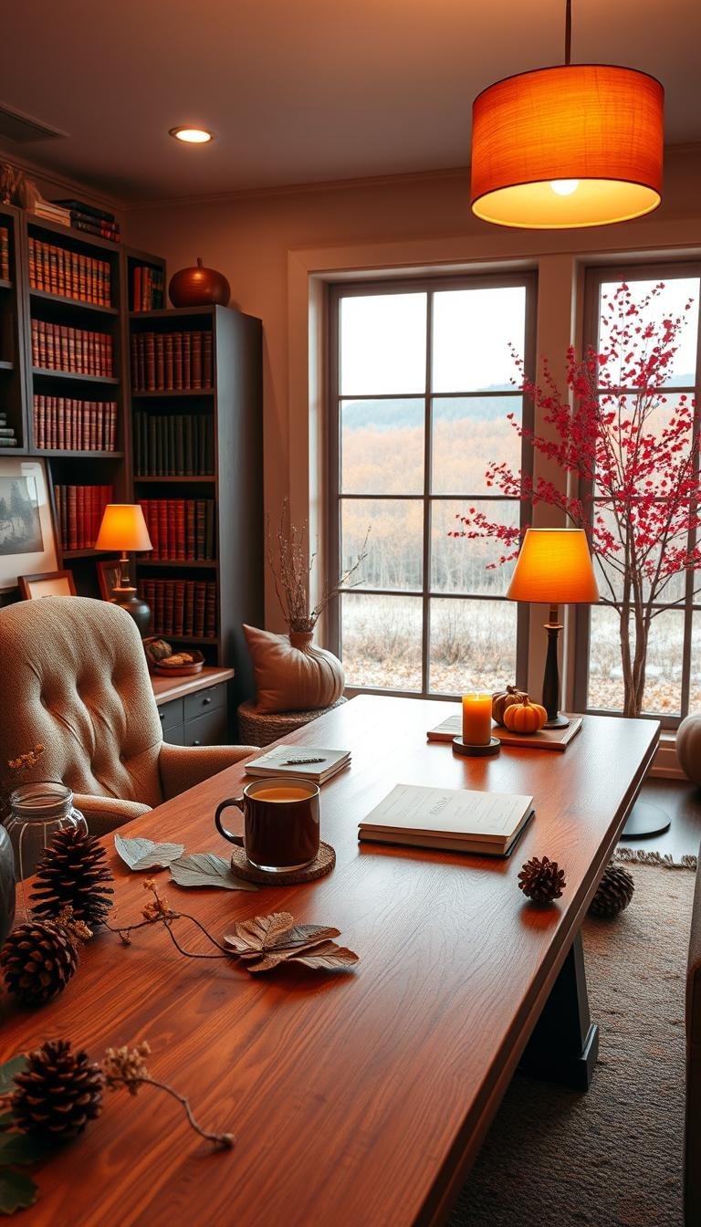 autumn home decor office