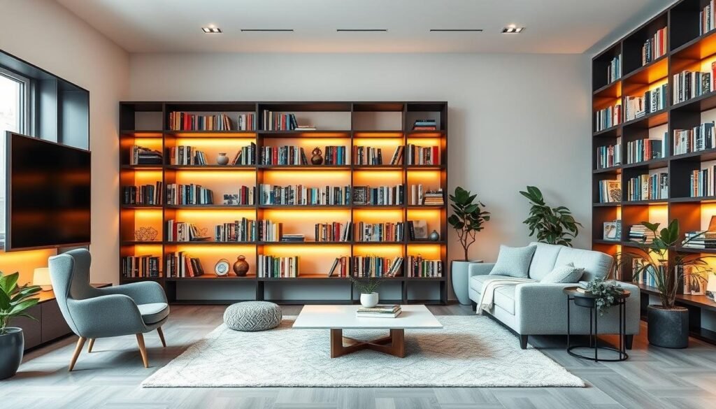 bookshelves in living room bookshelves in living room