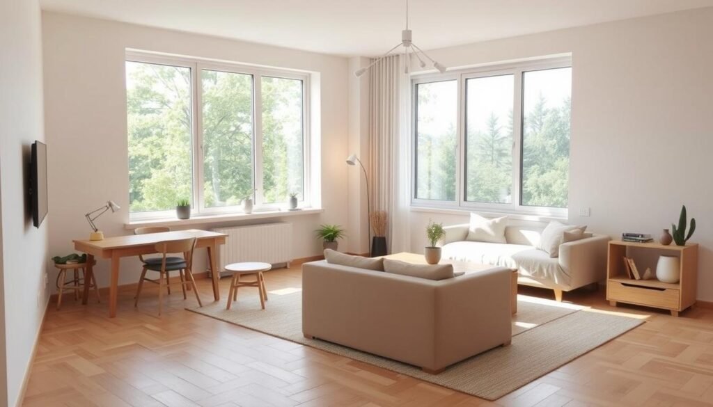 space-saving apartment layout