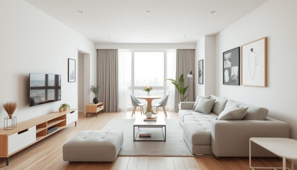 space-saving apartment layout