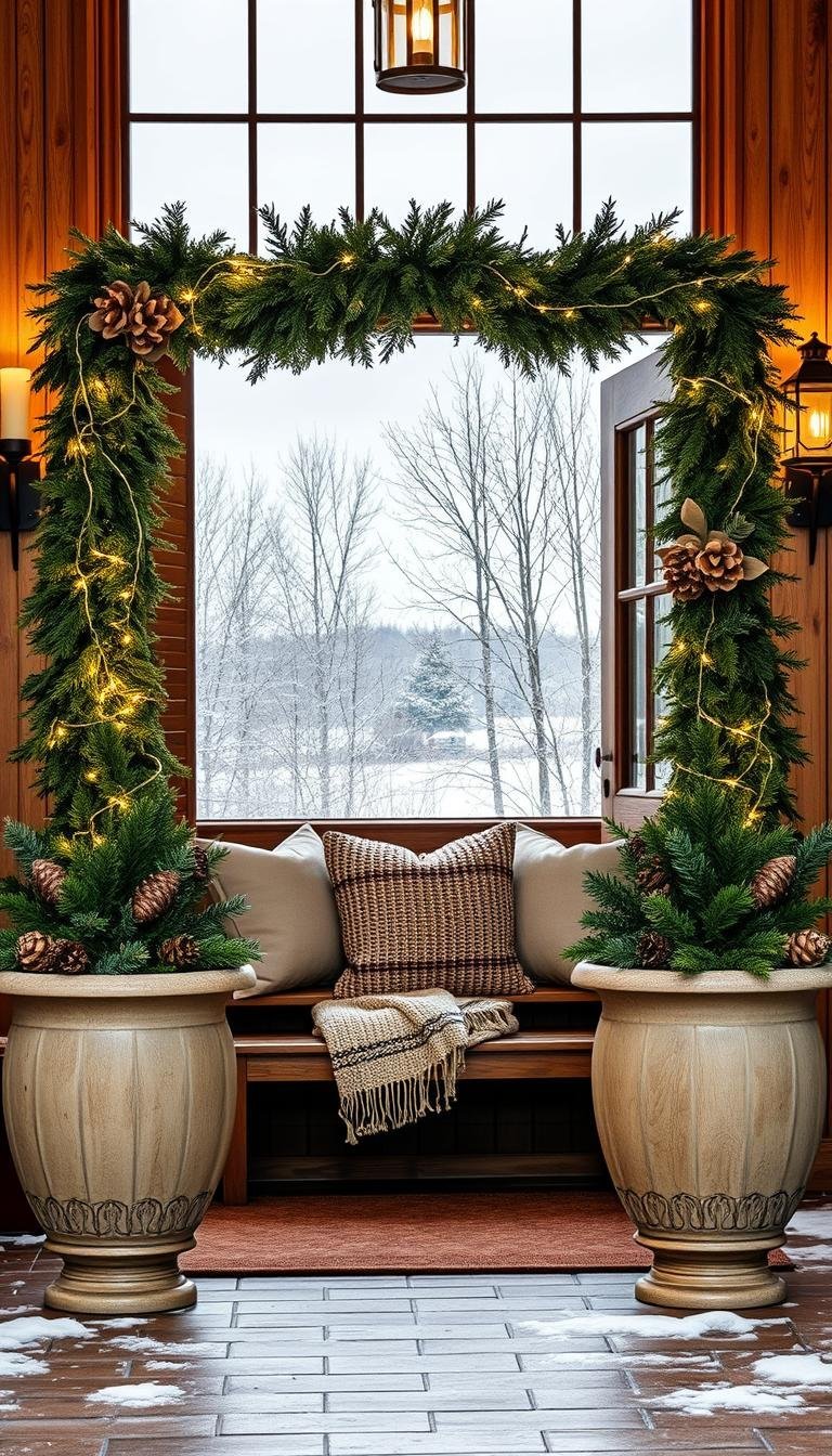 winter home decor entryway
