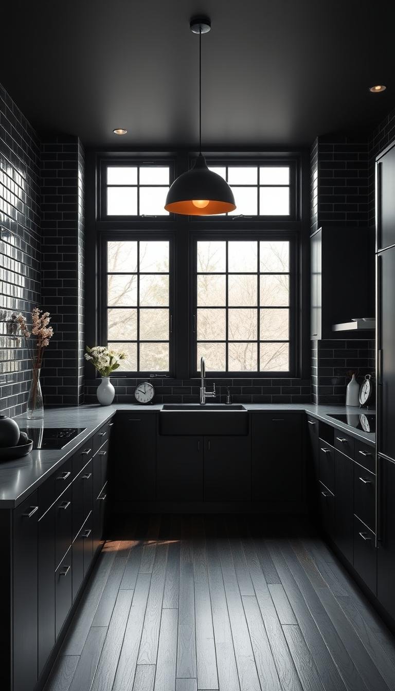 black kitchen
