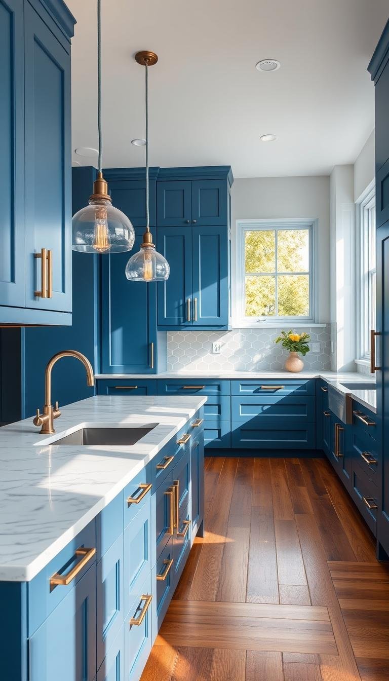 blue kitchen